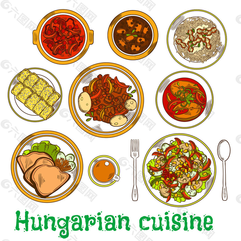 匈牙利美食漫画图片
