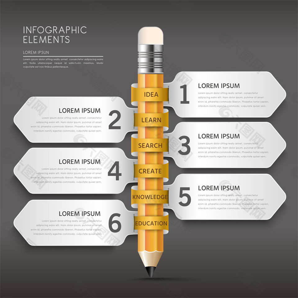 创意铅笔图表图片