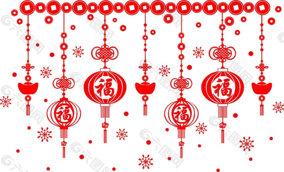 中国结 福 元宝