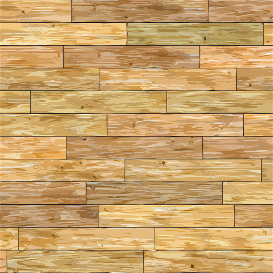 方形拼接木地板背景矢量素材