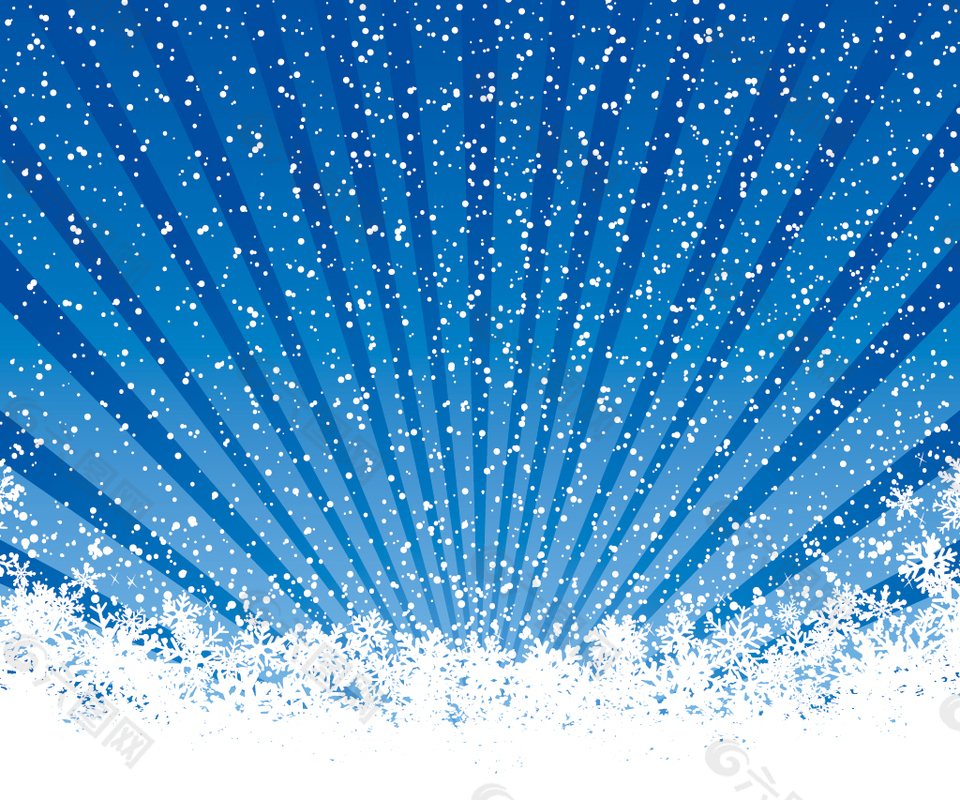 蓝色冬季雪花圣诞节背景背景素材免费下载 图片编号 六图网
