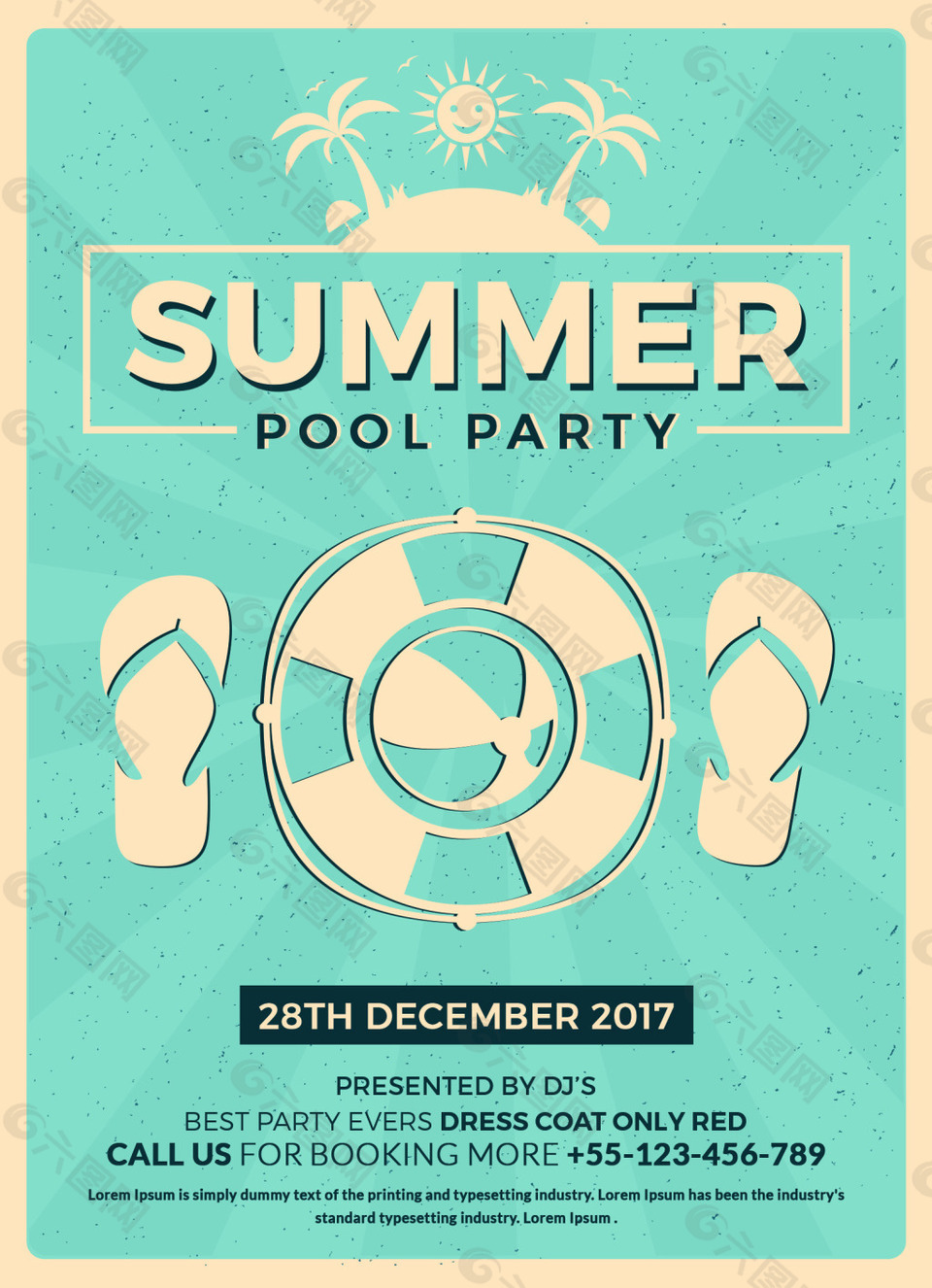 泳池派对海报