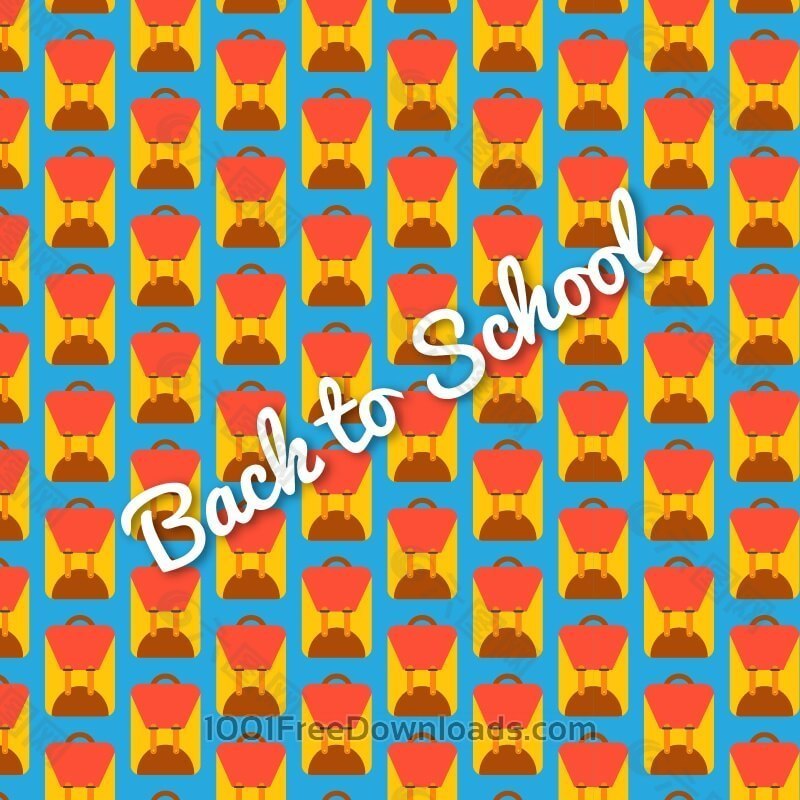 书包图案，回到学校