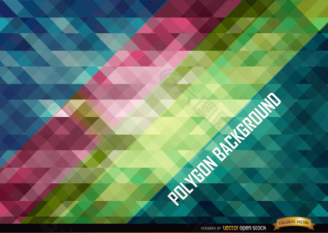 斜多边形条纹背景