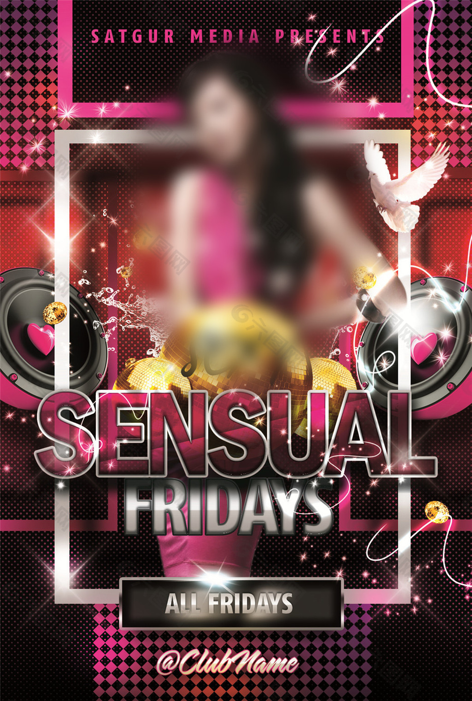 时尚个性音乐美女海报