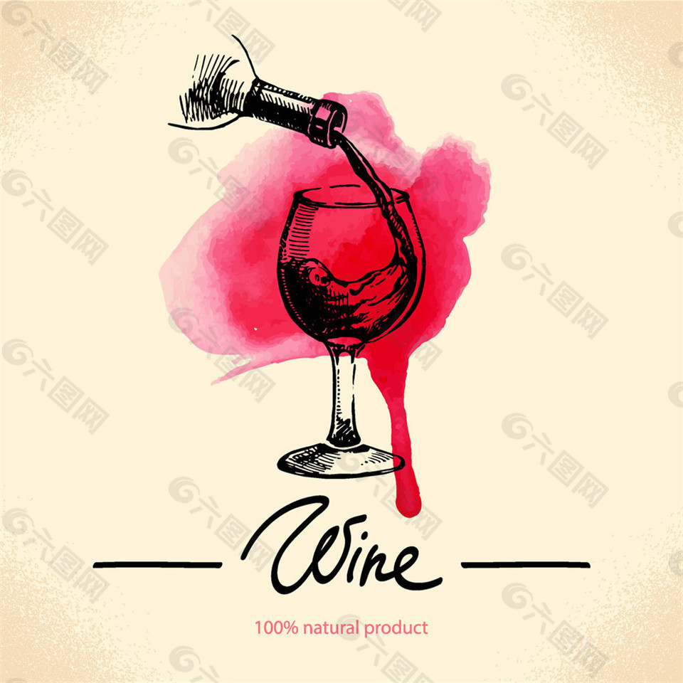 红酒宣传海报设计图片