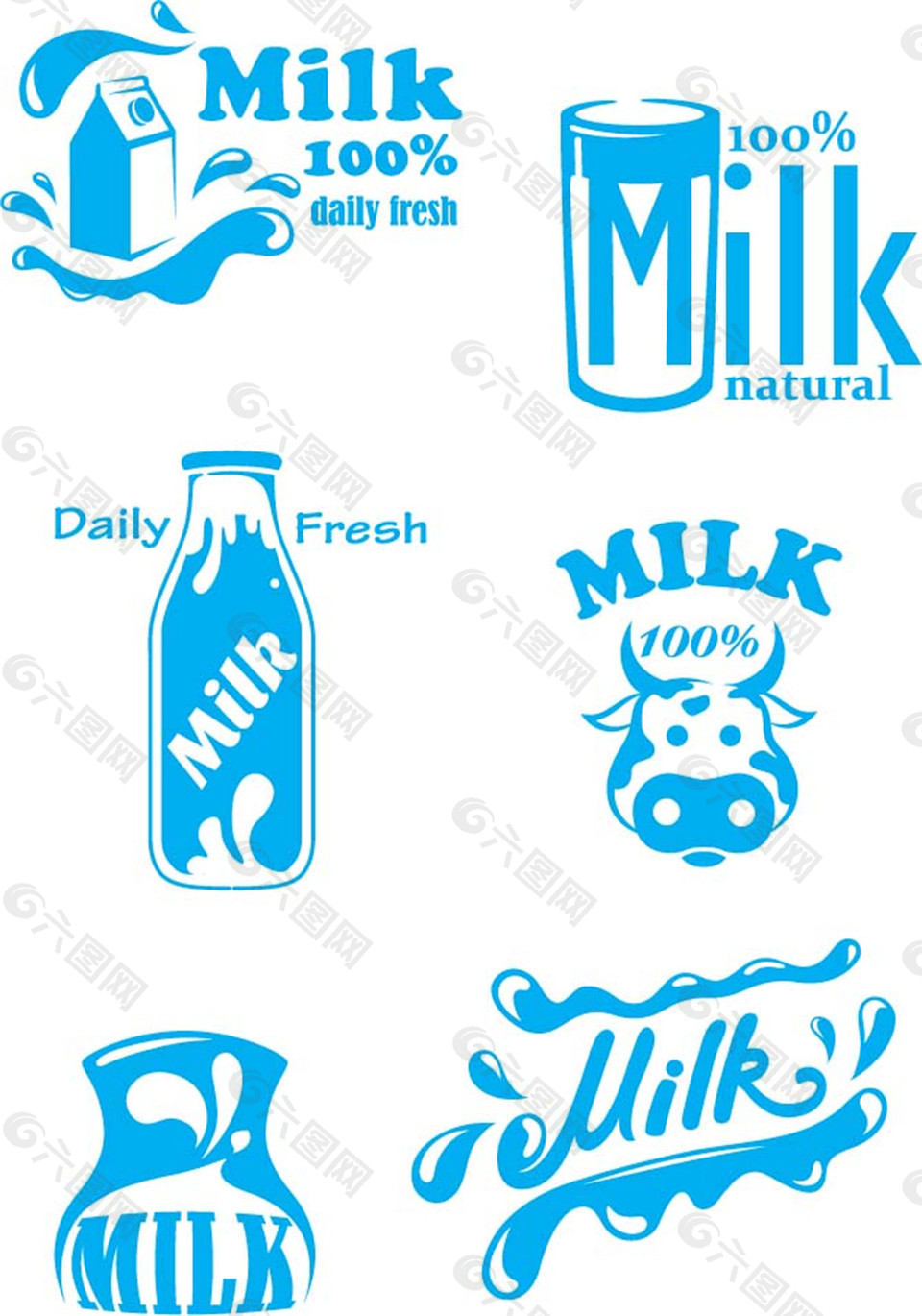 牛奶蓝色标志图片
