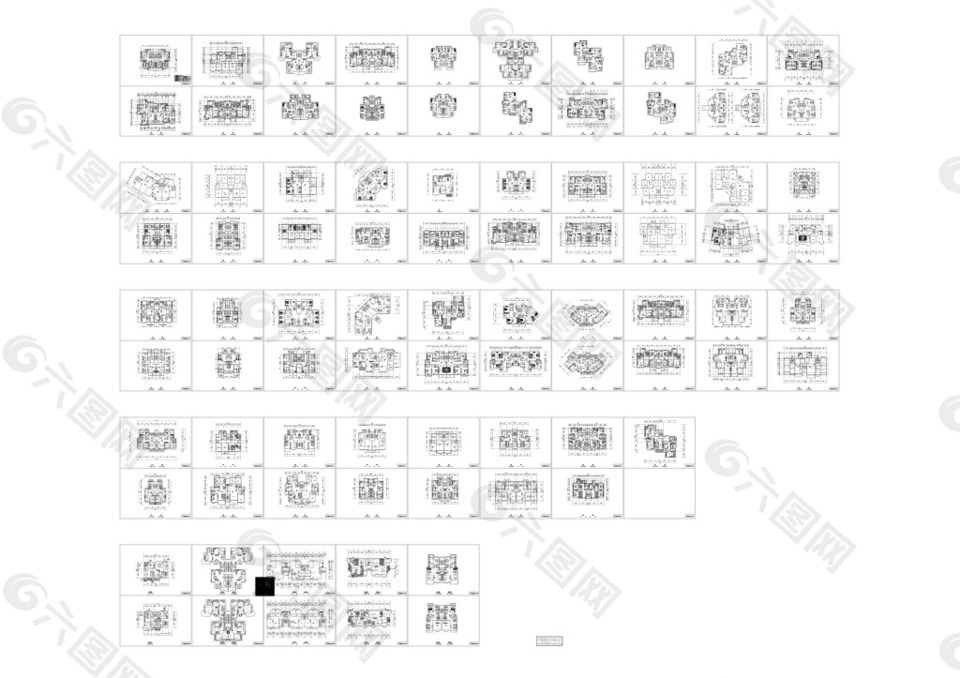 358套住宅户型设计AutoCAD平面图
