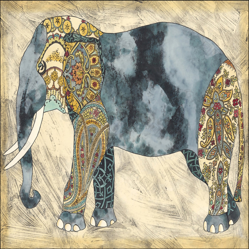 古典图案大象