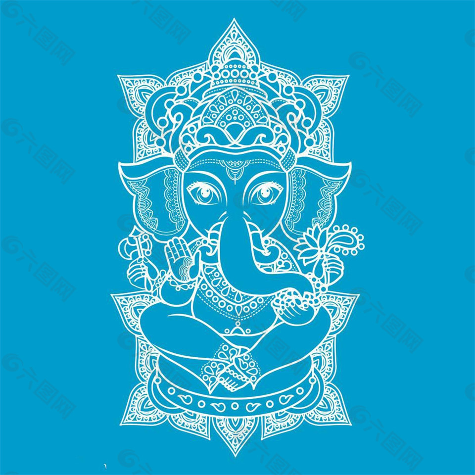 象头神花纹图片