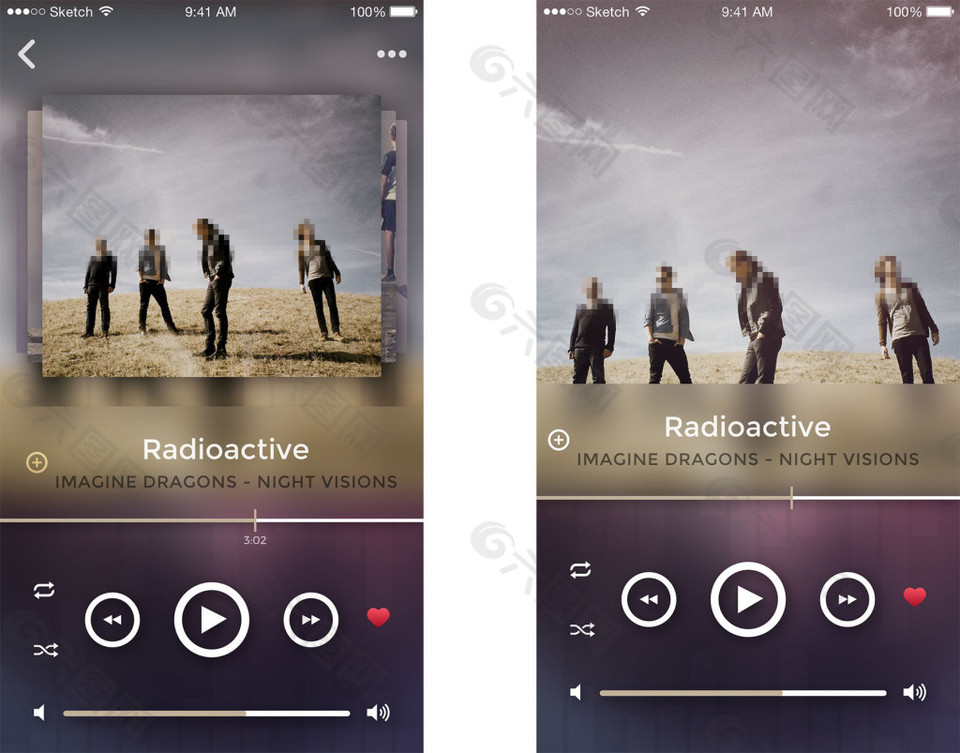 音乐播放器iOS UI移动手机APP界面UI