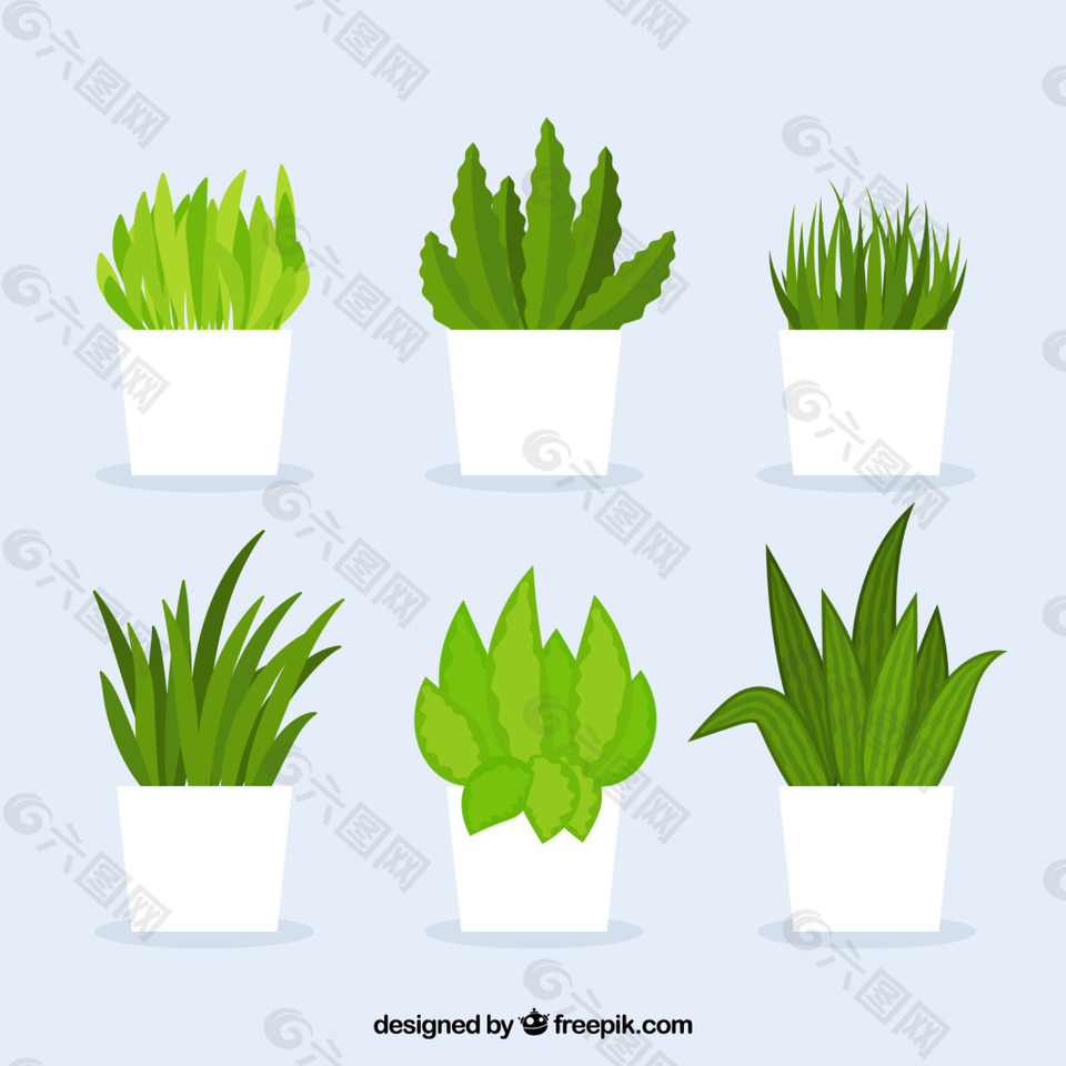 绿色植物盆栽小图标