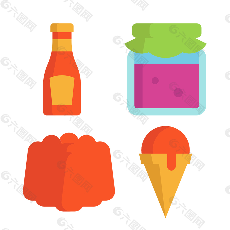 食物多色icon图标
