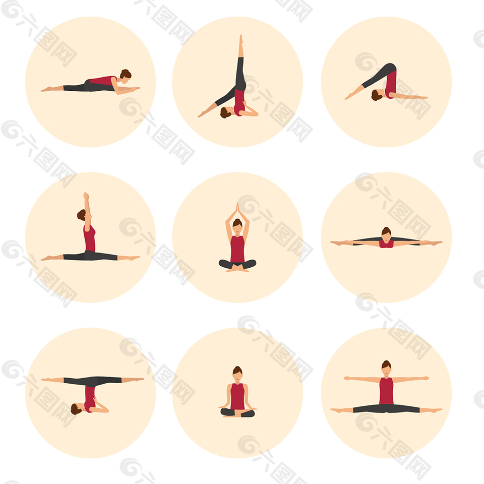 瑜伽动作icon图标