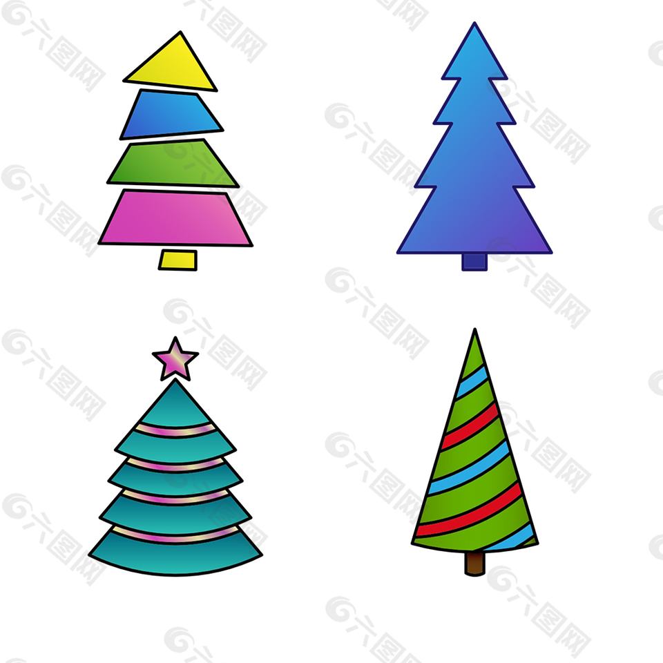 创意圣诞树icon图标
