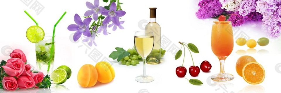 果汁饮料装饰画