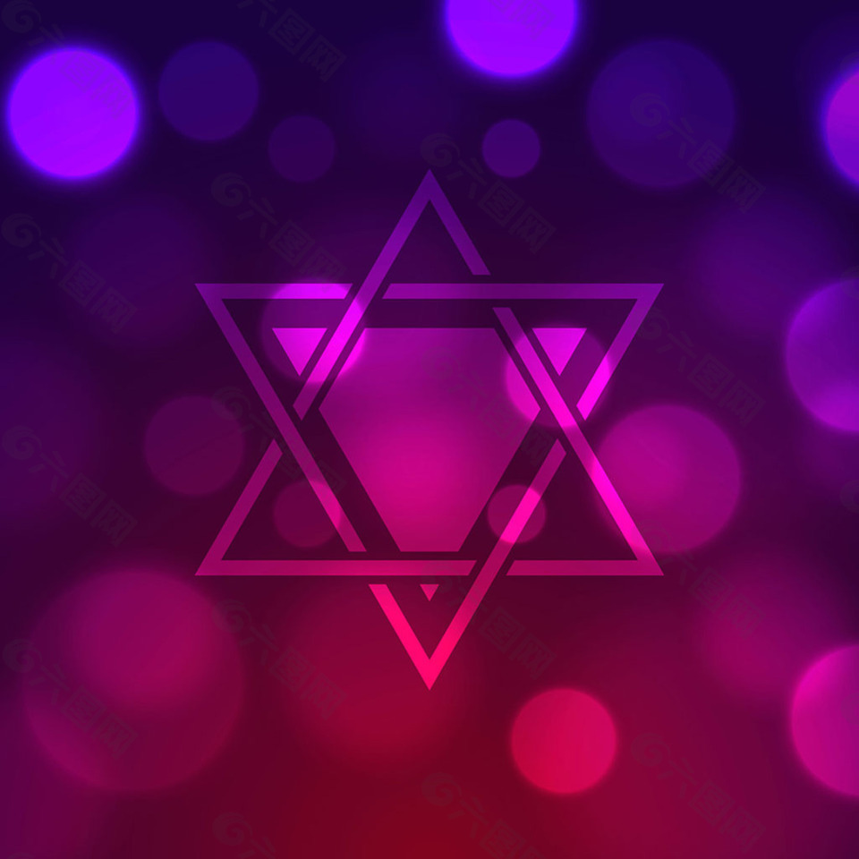 2017紫色圆点六角形底纹元素背景