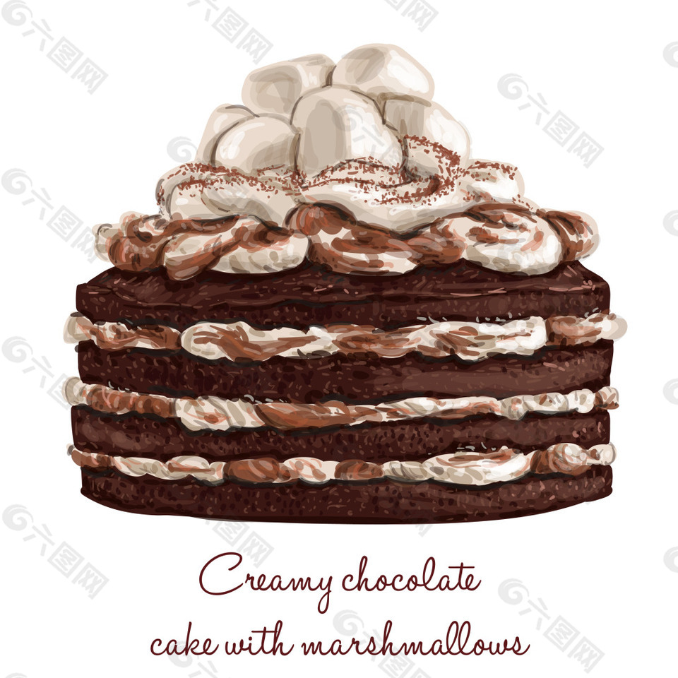可口的巧克力生日蛋糕