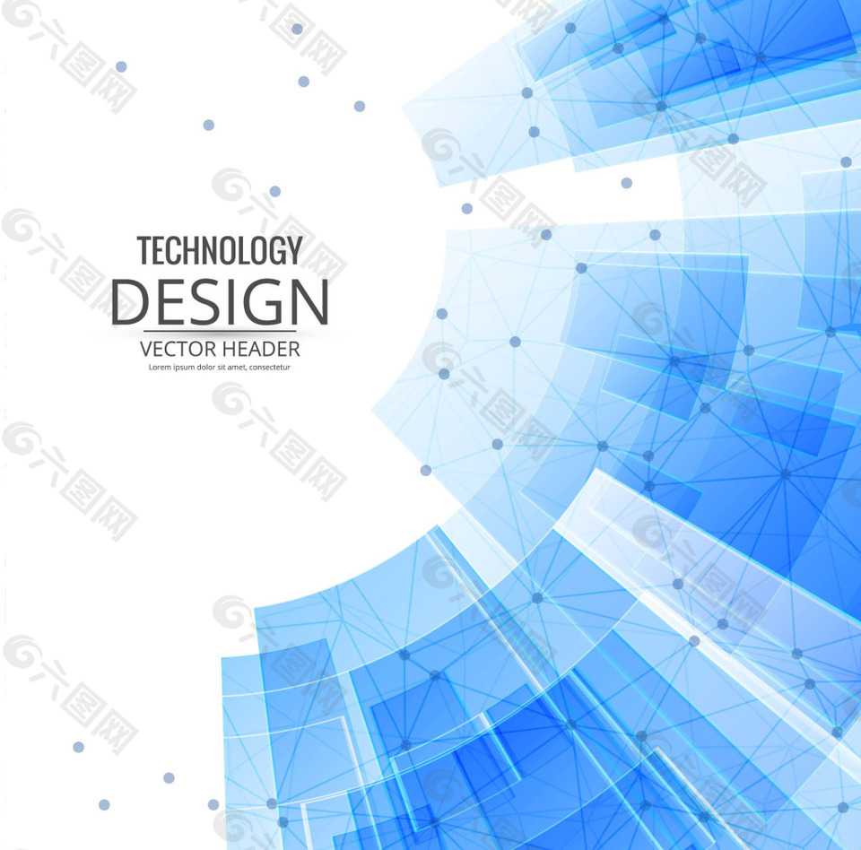 创意蓝色科技感背景素材