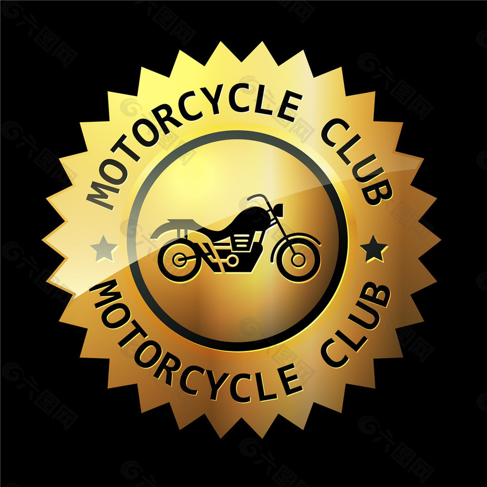 金色摩托车图标