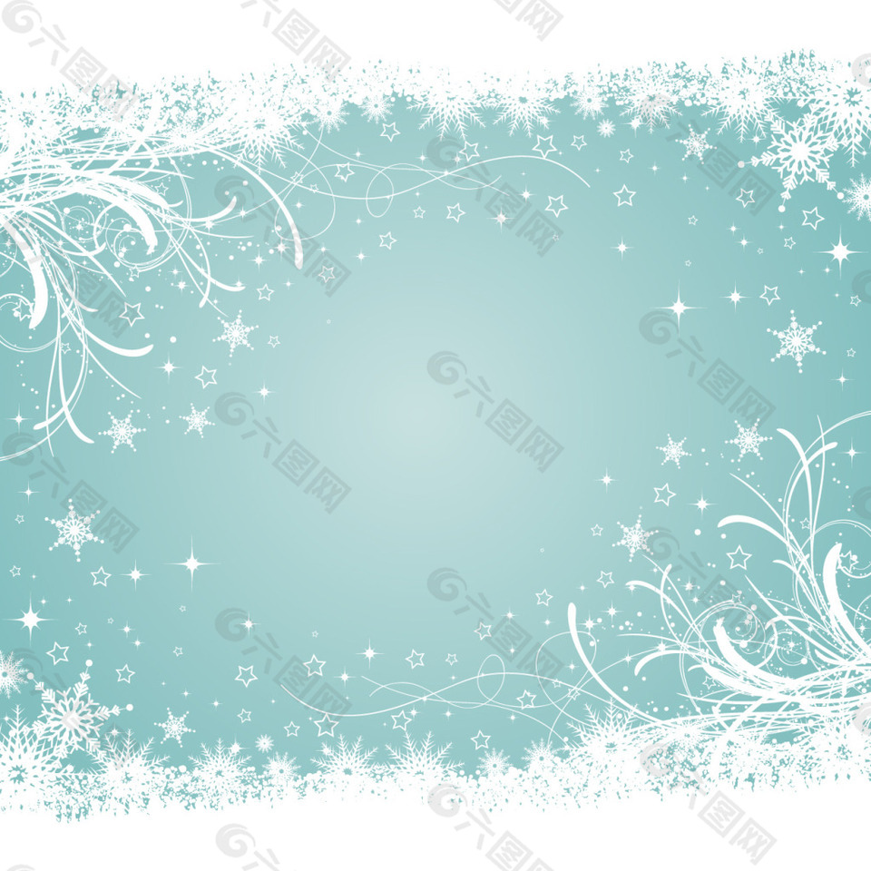 浅蓝色冬季背景