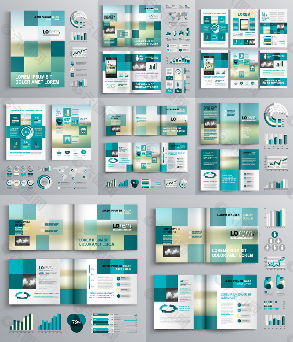 商务蓝色宣传单
