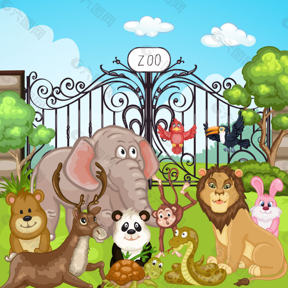动物园里的各种动物
