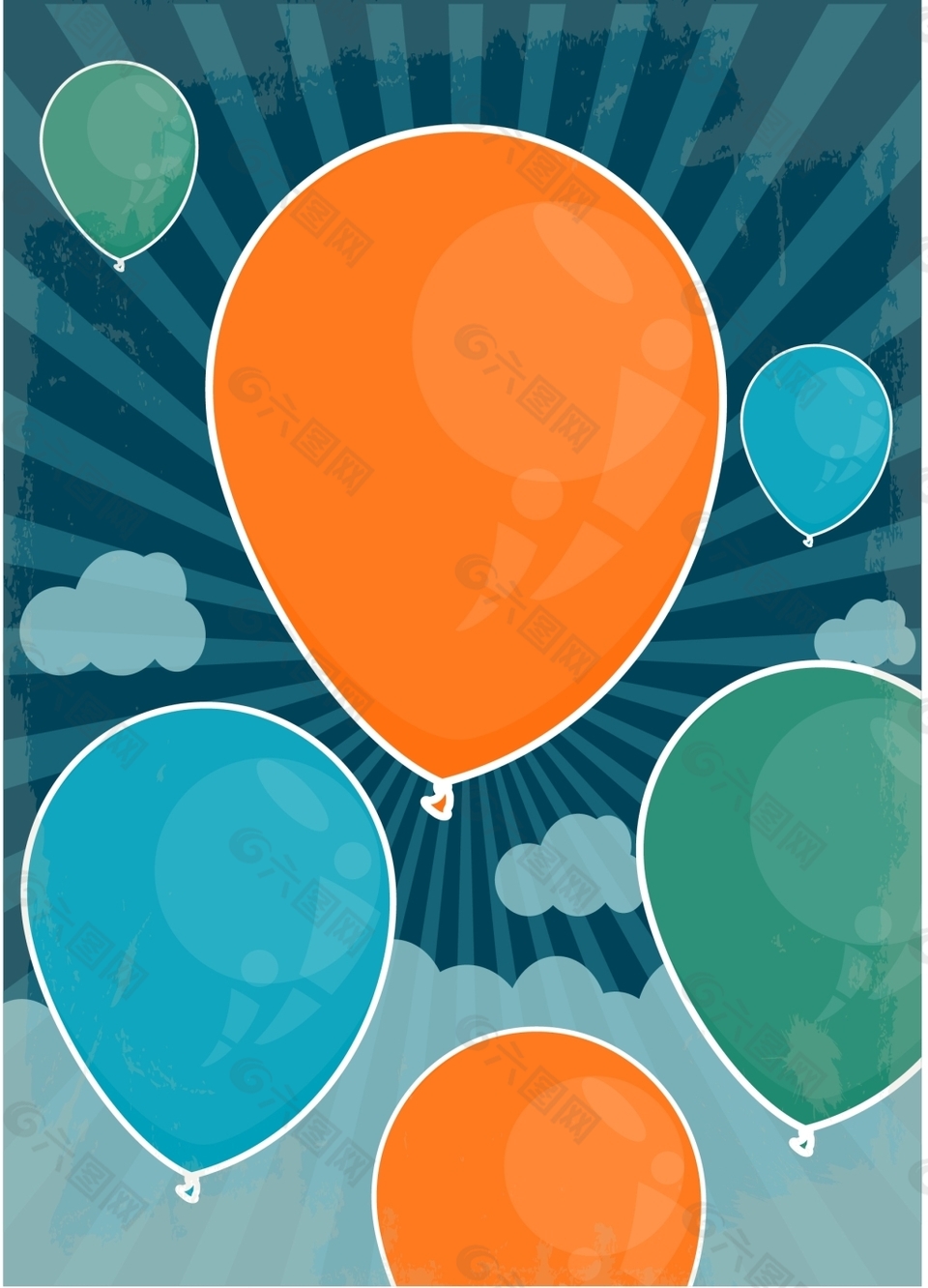 扁平气球海报设计