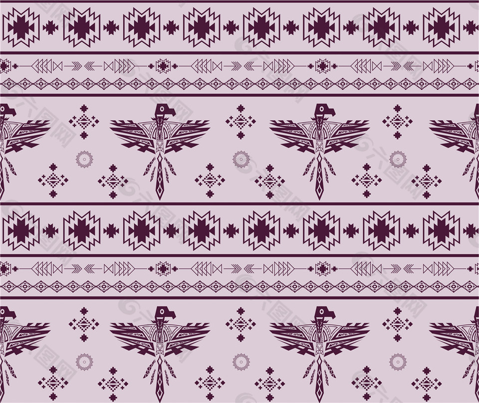 复古花纹背景素材