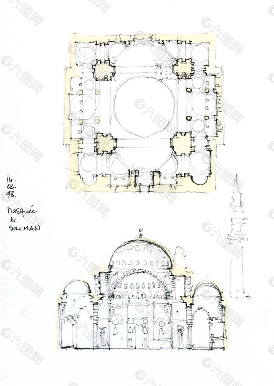 欧式建筑效果图