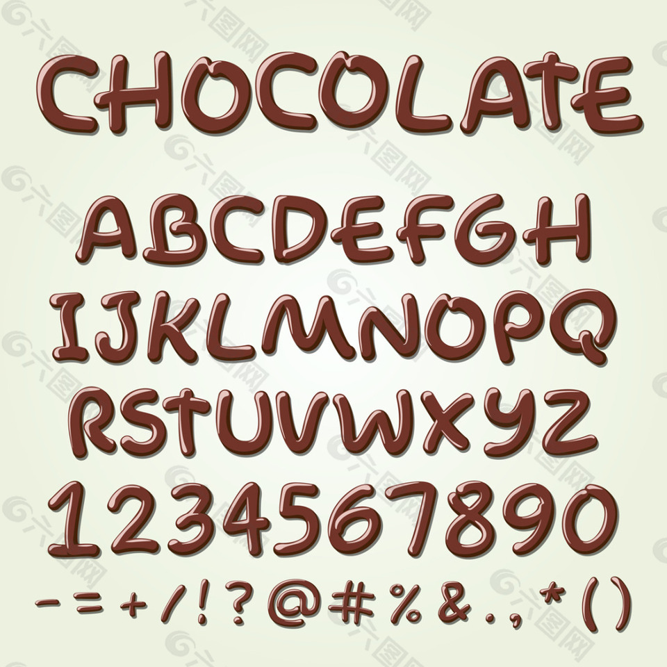 巧克力艺术字