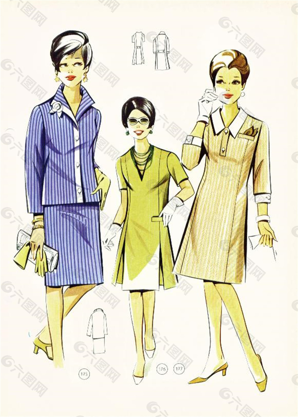 3款职业女装设计稿