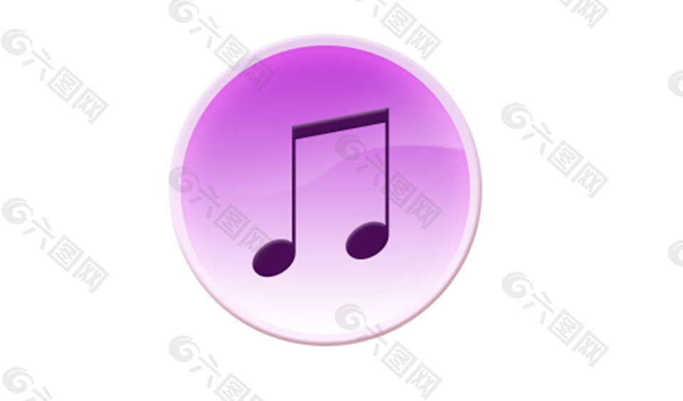 紫色音乐圆形图标