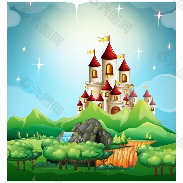 童话城堡背景设计