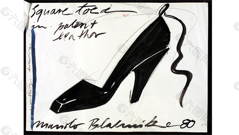 黑色高跟鞋设计图