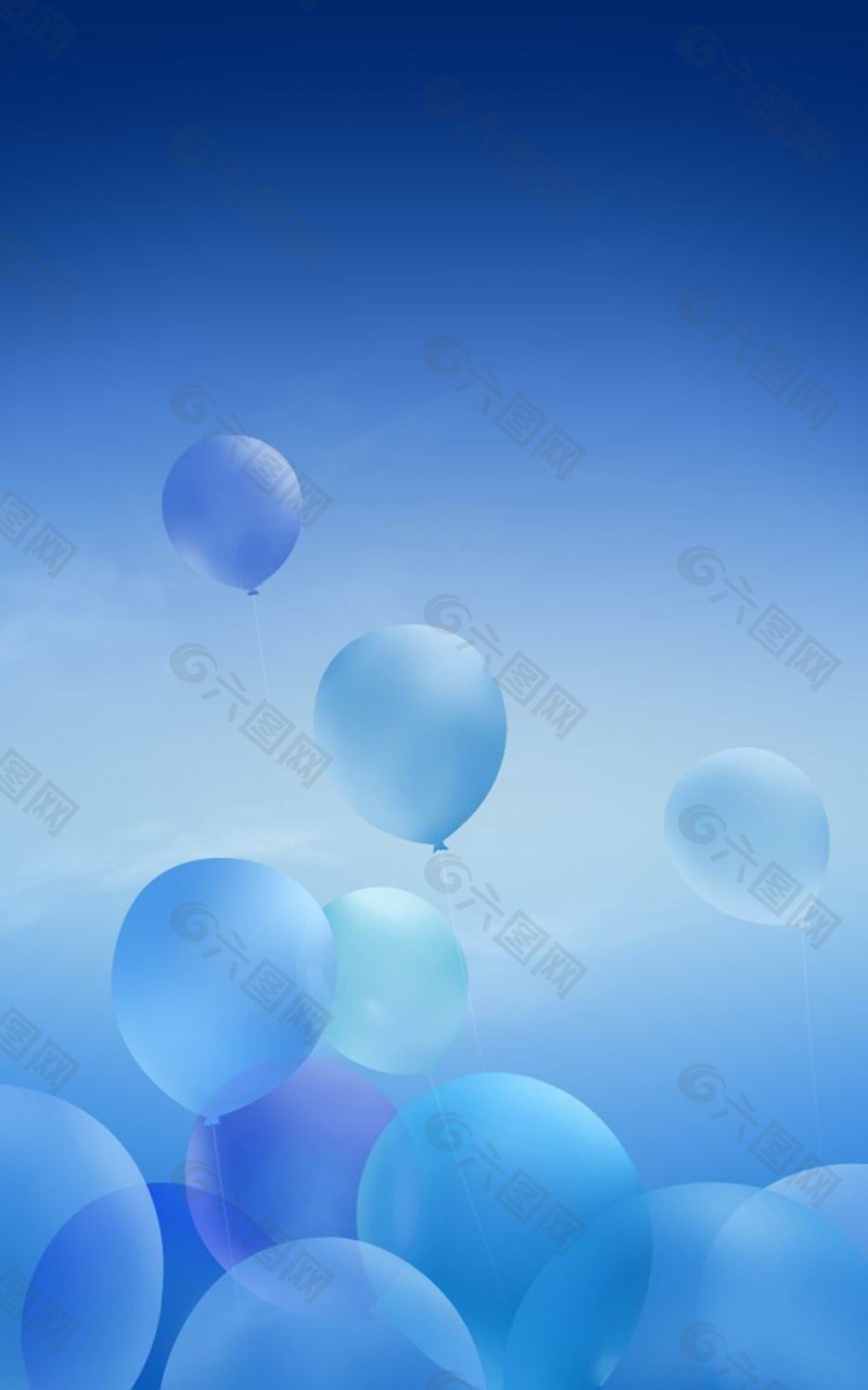 蓝色气球装饰背景背景素材免费下载(图片编号:8563876)