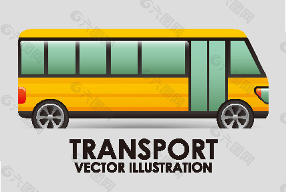 汽车设计素材图— 公交车