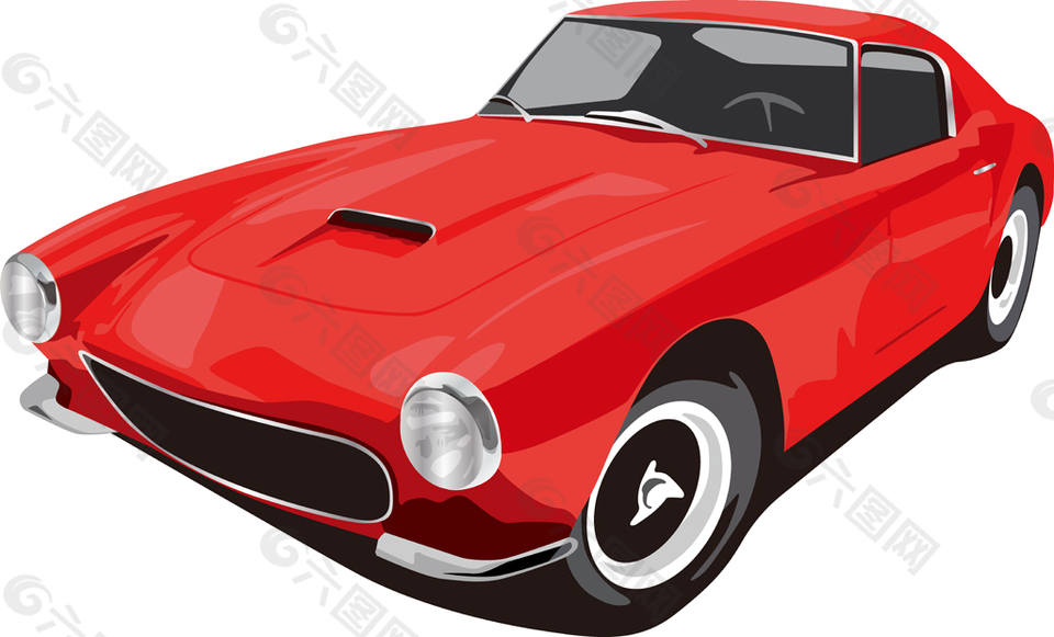 红色跑车素材设计元素素材免费下载 图片编号 六图网