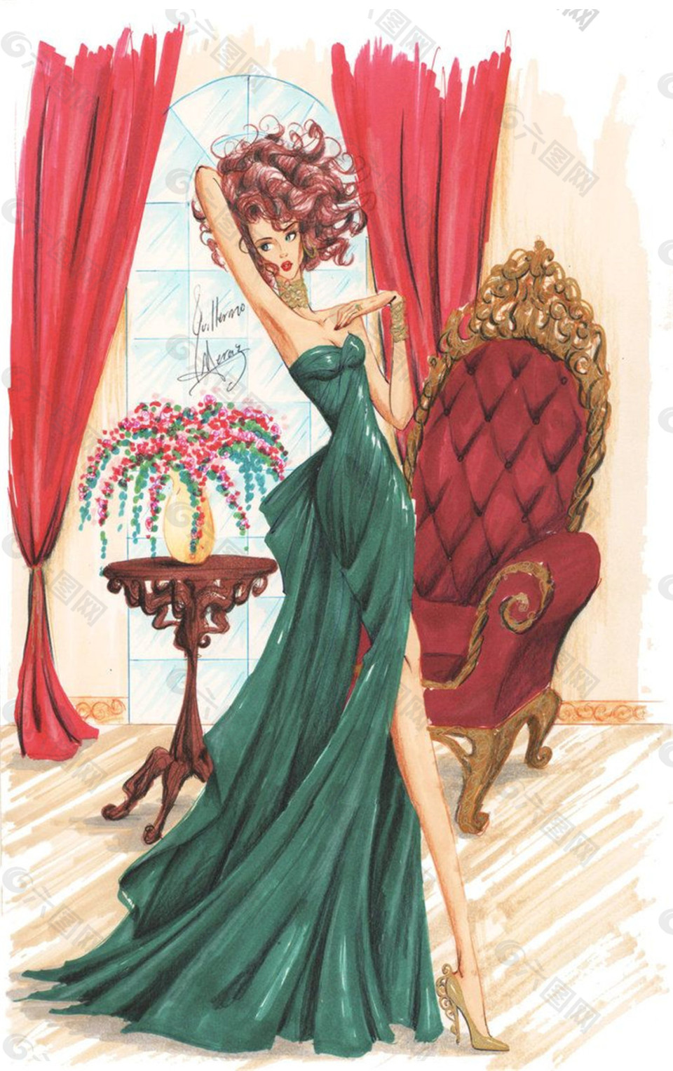 抹胸长裙设计衅