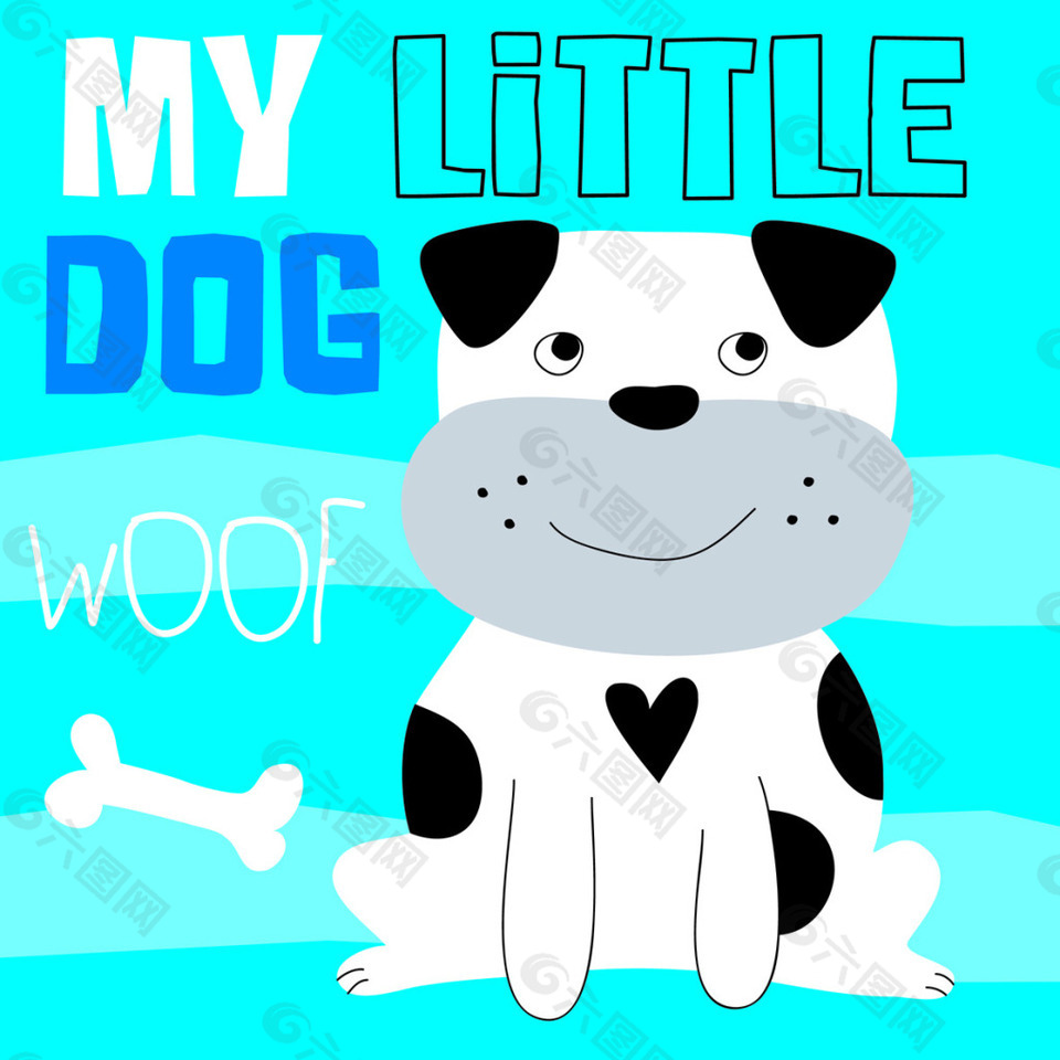 卡通的小狗