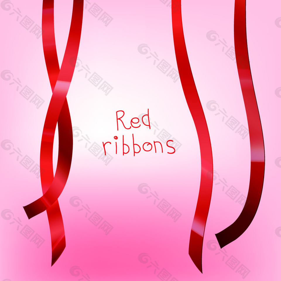 红色直丝带