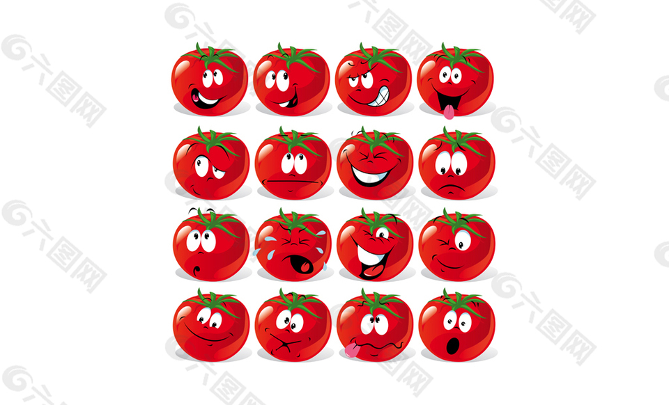 有趣的番茄面图标集