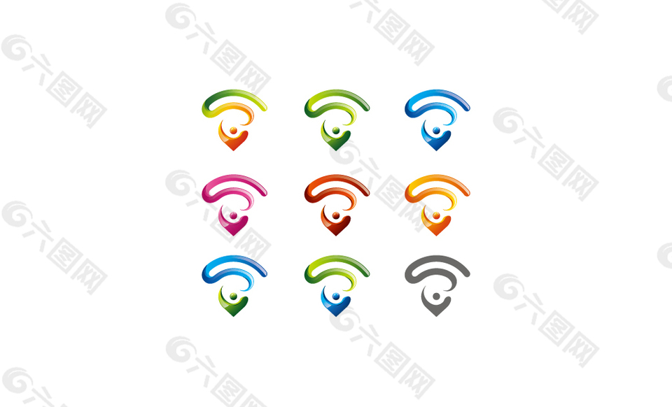 wifi抽象图标集