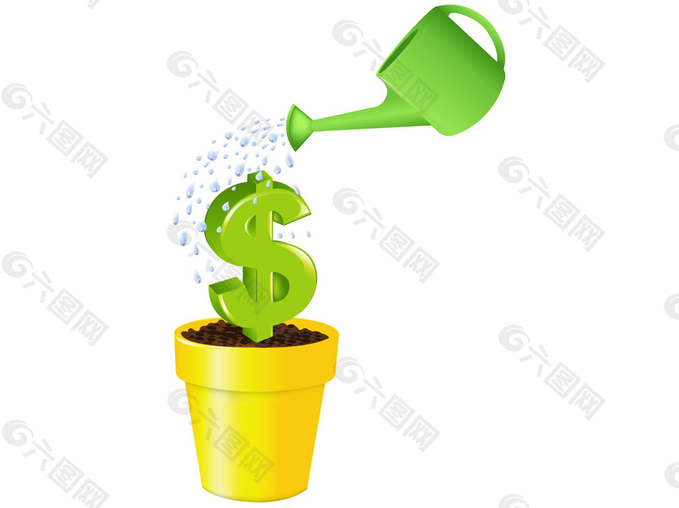 金融元素图标矢量