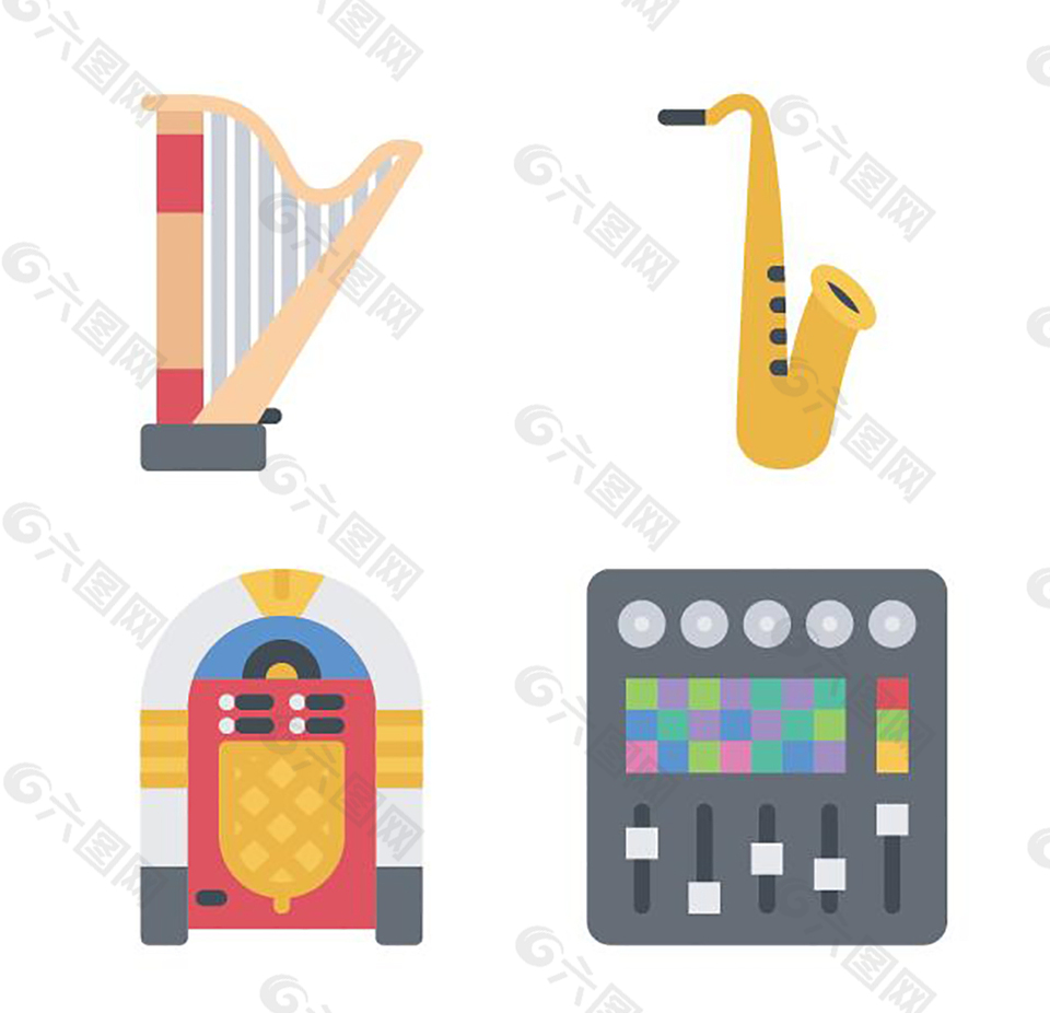 音乐器材聚会精美icon图标