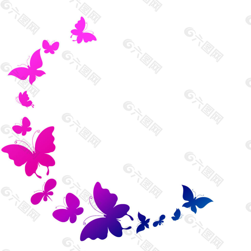 美丽蝴蝶矢量图形设计素材