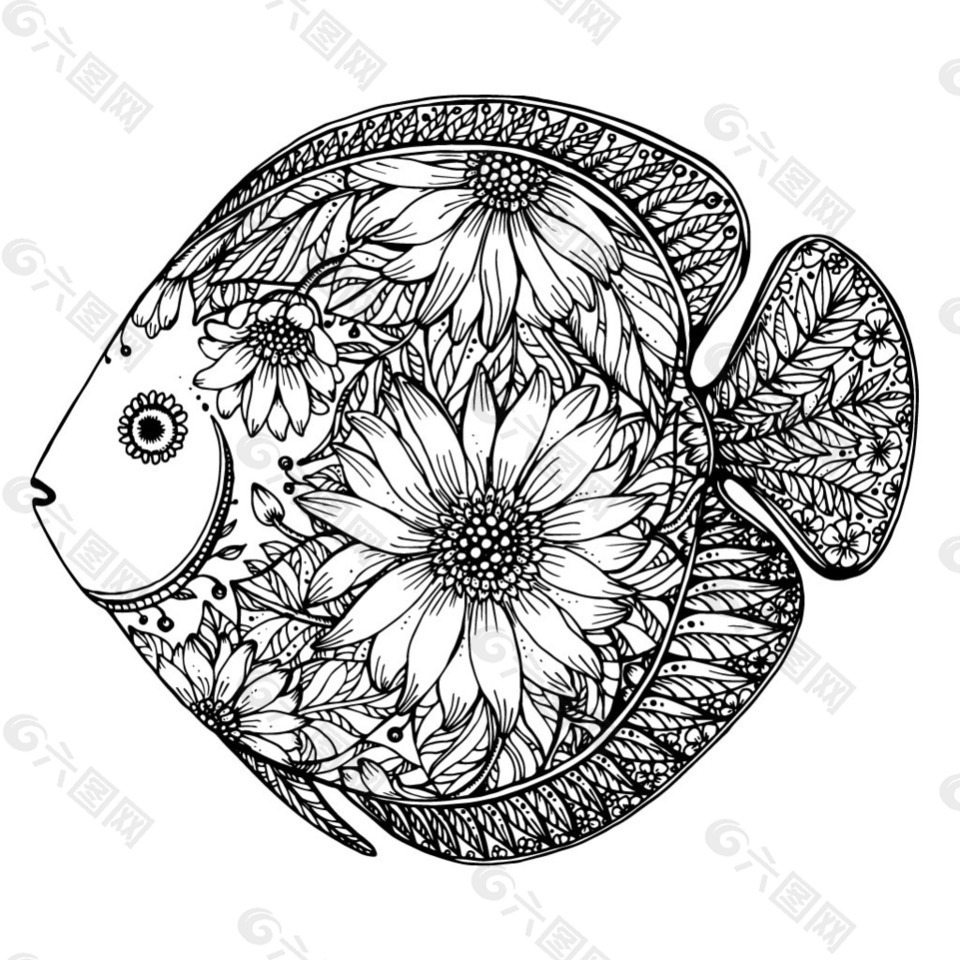鱼图案设计变形图片