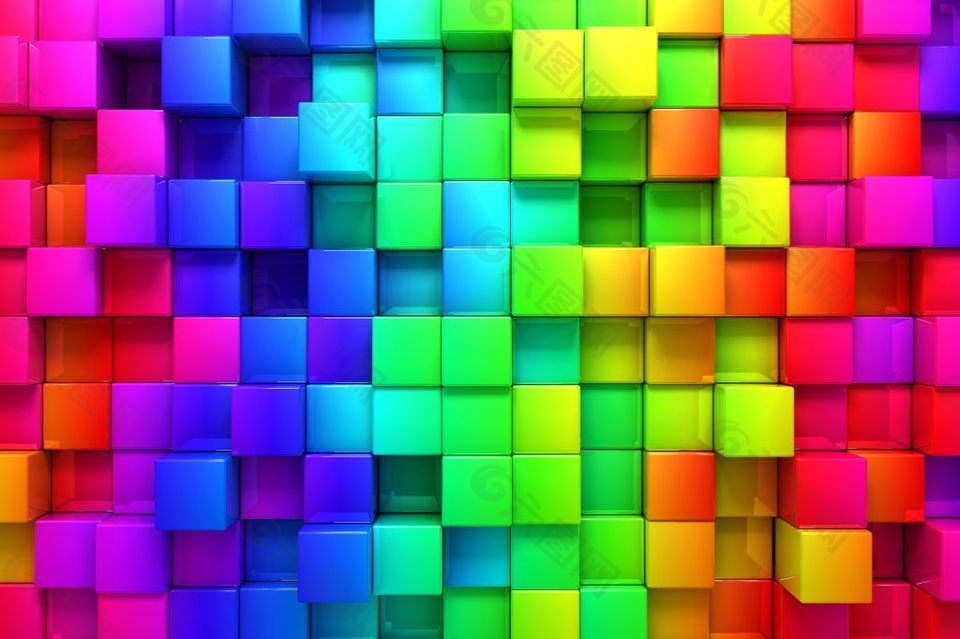 彩虹立体方块