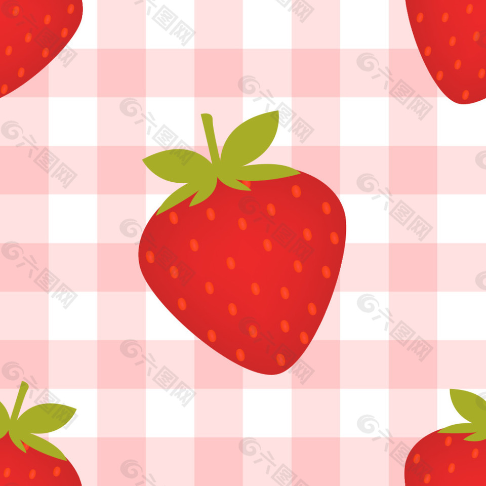 甜美草莓背景