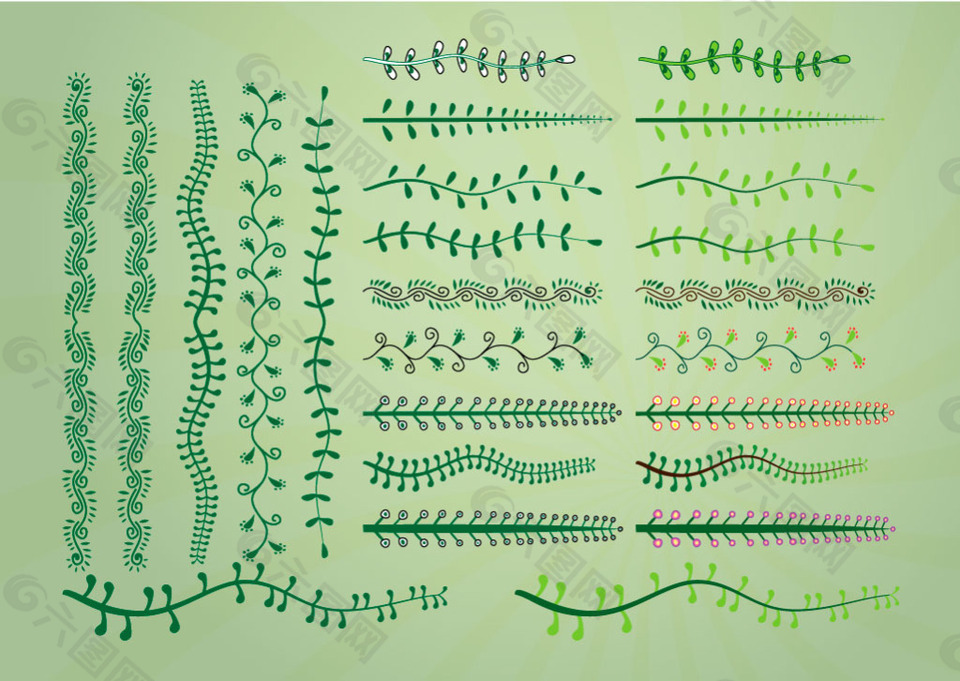 植物图案花边素材集合
